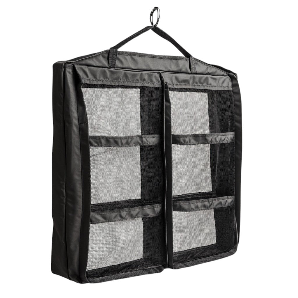 Kledy Large Toiletry Bag for Men & Women - Hanging Travel Organizer with Dry & Wet Separation - Water-Resistant Makeup & Shaving Kit - Charcoal Grey