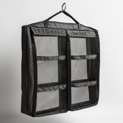 Kledy Large Toiletry Bag for Men & Women - Hanging Travel Organizer with Dry & Wet Separation - Water-Resistant Makeup & Shaving Kit - Charcoal Grey