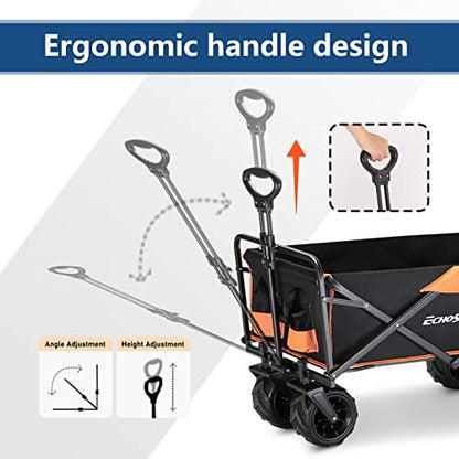 Heavy Duty 350 lb Capacity Foldable Wagon with Large Wheels
